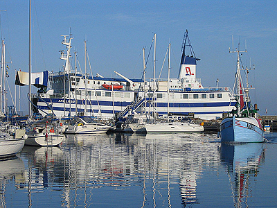 Færgen Ane Læsø i Vesterø Havn